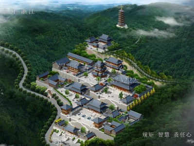 瑞安龙王寺古建规划设计布局图